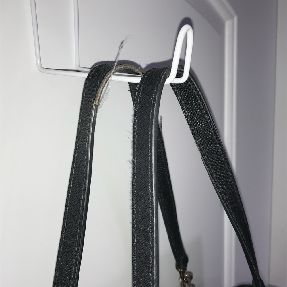 kate spade Large Black Satchel with Beige Bow Trim - Picture 7 of 11